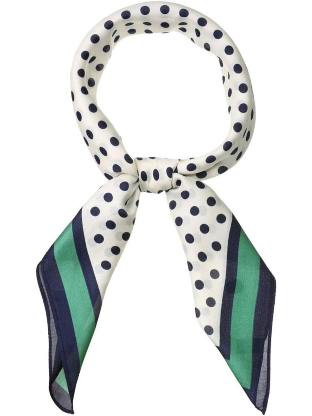 Chic 70cm Polka Dot Square Scarf | Versatile Neck Kerchief & Headband for Women